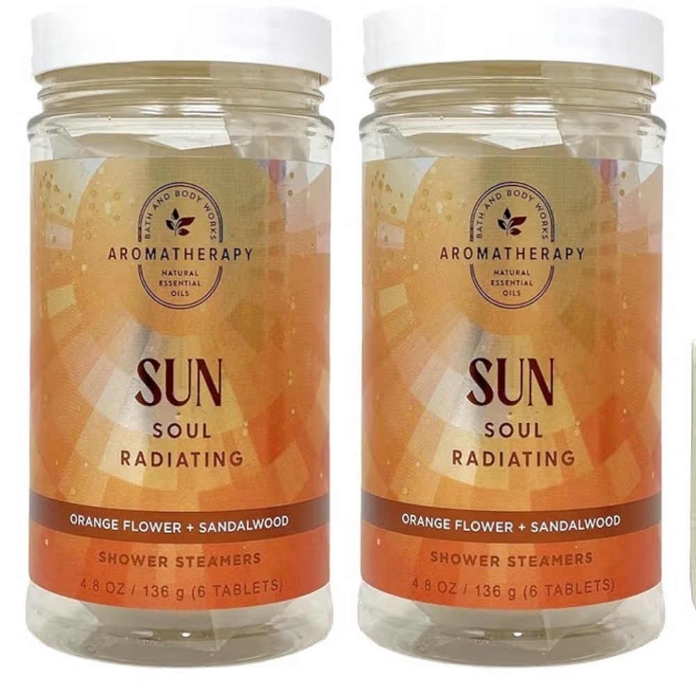 🌟2 pack Bath & Body Works Shower Steamers -Orange Flower & Sandalwood
